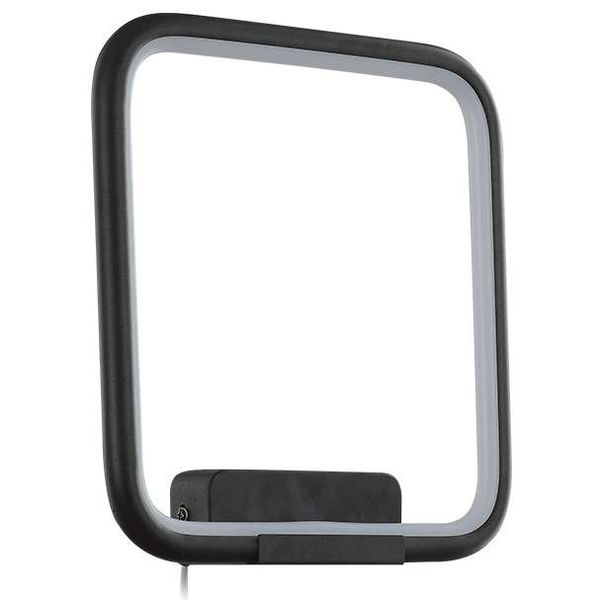 Kinkiet LAMPA ścienna MDECO SLIM/000103/3000/B kwadratowa OPRAWA metalowa LED 20W 3000K ramka czarna zdjęcie 2
