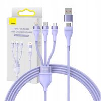 Kabel USB 3w1 Baseus Flash Series 2, USB-C + micro USB + Lightning, 100W, 1