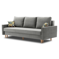 Kanapa ETNA PRO z funkcją spania, drewniane nóżki