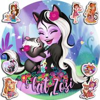 OPŁATEK NA TORT 30CM - ENCHANTIMALS BAJKA + IMIĘ + GRATIS! 24CM 26CM