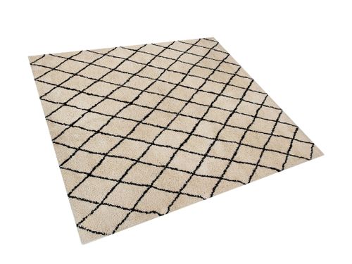 Dywan 200 x 200 cm beżowy MIDYAT na Arena.pl