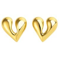 kolczyki ze stali szlachetnej platerowane 14k złotem, zapięcie sztyfit