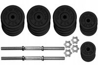 HANTLE ŻELIWNE 2x40 kg gryf Talerze zestaw 80kg