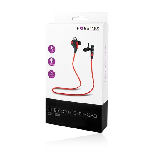 Słuchawki Bluetooth Forever BSH-100 czerwono-czarne na Arena.pl