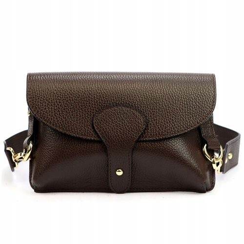 Torebka skórzana LUKA DOLLARO INSTAGRAMKA ciemny brąz na Arena.pl