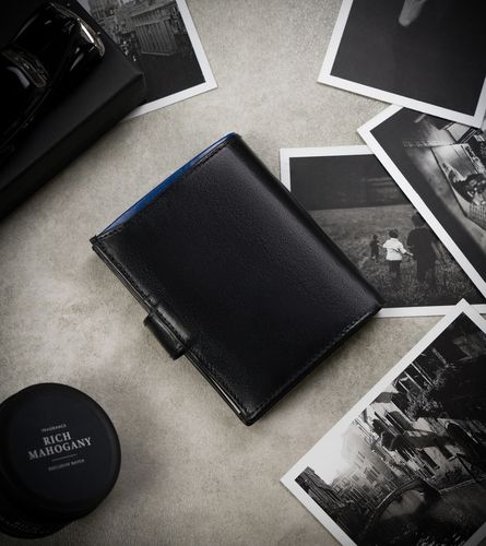 skórzany portfel męski na karty z systemem rfid protect— rovicky na Arena.pl