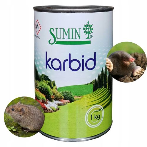 KARBID NA KRETY I NORNICE SUMIN GRANULOWANY ŚRODEK ODSTRASZA ZAPACHEM 1KG na Arena.pl