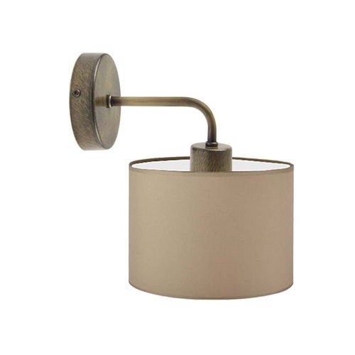 Złoty kinkiet z białym abażurem AURORA na Arena.pl