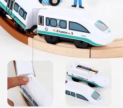 DREWNIANA KOLEJKA POCIĄG NA BATERIE TOR TORY ZESTAW AUTO DLA DZIECI XL 3,2M na Arena.pl