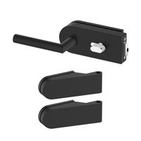 ZESTAW OKUĆ DO DRZWI SZKLANYCH BLOKADA WC LEWY