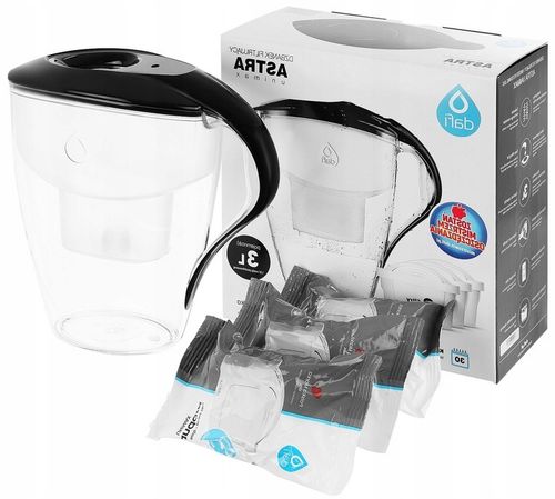 Dzbanek filtrujący Dafi ASTRA 3L na wodę + 3x filtr Dafi Unimax na Arena.pl