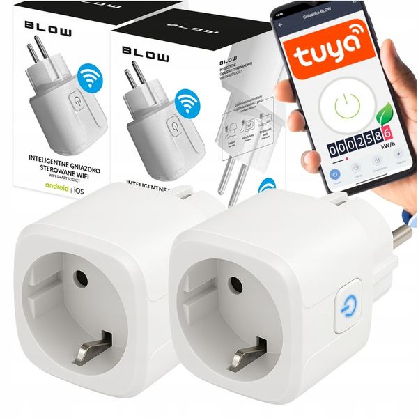 2× INTELIGENTNE GNIAZDKO WiFi SMART TUYA WATOMIERZ PROGRAMATOR TIMER zdjęcie 1