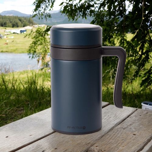 KUBEK TERMICZNY SZCZELNY TERMOS NA KAWĘ HERBATĘ GORĄCE NAPOJE DUŻY 450ML na Arena.pl