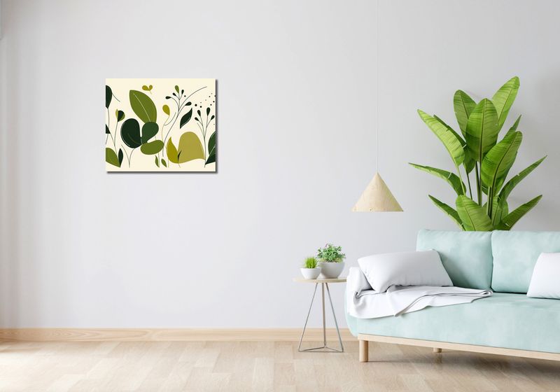 Obraz 60x50cm Świeżość Liści zdjęcie 2