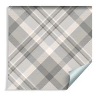 Tapeta Nowoczesna Krata w Kolorze Szaro - Beżowym