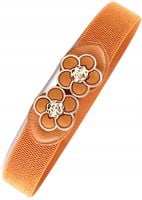 Damski Pasek Elastyczny Do Sukienki Klamra Kwiaty