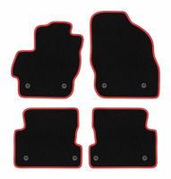 Dywaniki welurowe CARLUX-RED do Mazda 3 II BL 2008-2013, czarne/czerwone