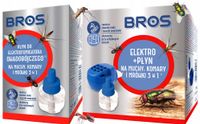 zestaw bros - elektro + 2x płyn na muchy, komary i mrówki 20 dni x 24 h