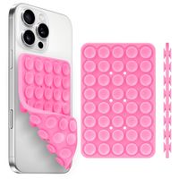 Pink silikonowy uchwyt na telefon z przyssawką dwustronny odłączany