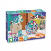 Zestaw kreatywny decoupage Strigo Paper Patch Drewno pojemnik kolczyki DIY