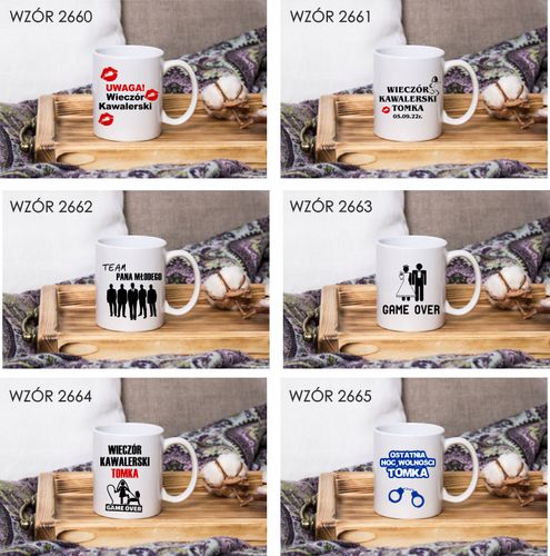 Kubek z imieniem napis WIECZÓR KAWALERSKI na Arena.pl