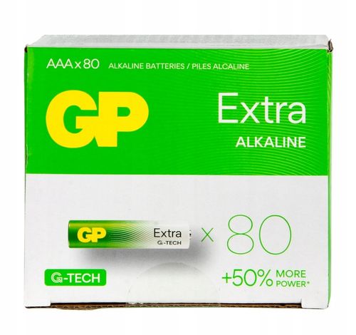 80 x bateria alkaliczna GP EXTRA R3 AAA 1,5V BOX do zabawek na Arena.pl