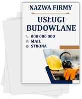 ulotki A6 reklamowe firmowe 100 szt różne wzory USŁUGI BUDOWLANE