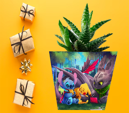 Doniczka do kwiatów/roślin - Lilo i Stich na Arena.pl