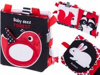 Książeczka sensoryczna kontrastowa metki Las