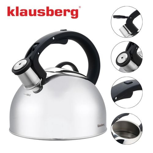 czajnik stalowy z gwizdkiem 2,5l klausberg kb-7910 na Arena.pl