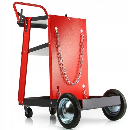 WÓZEK SPAWALNICZY DO SPAWAREK z półką na butle METALOWE KÓŁKA POD MIGOMAT na Arena.pl