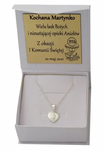 Łańcuszek Srebrny Damski Kulkowy 1,60 mm z Medalikiem pr 925 Grawer Gratis zdjęcie 12