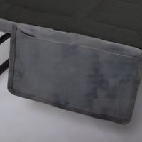 LEŻAK OGRODOWY SKŁADANY CZARNY PLAŻOWY TURYSTYCZNY 200CM OPASKA NA OCZY