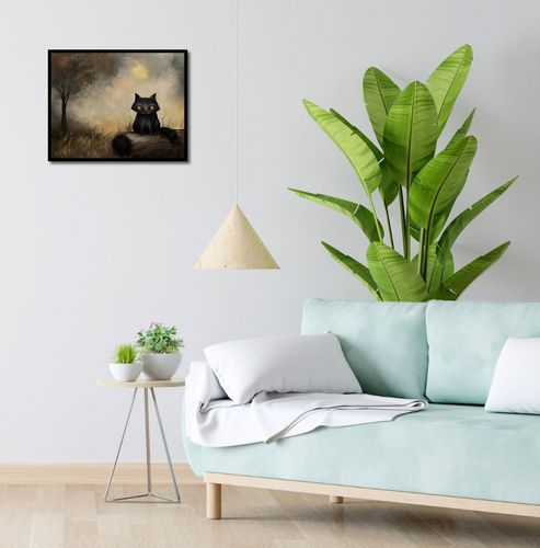 Plakat 50x40cm Czarny Kot na Arena.pl