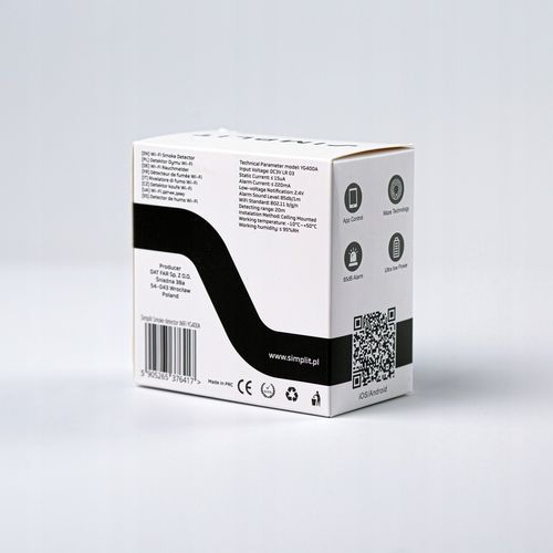 CZUJNIK DYMU DETEKTOR OGNIA WIFI ALARM BEZPRZEWODOWY CZUJKA TUYA SIMPLIT na Arena.pl