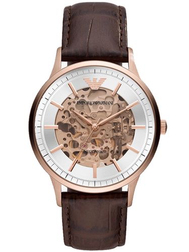 Zegarek męski EMPORIO ARMANI SKELETON AUTOMATIC AR60039 (zi055b) na Arena.pl