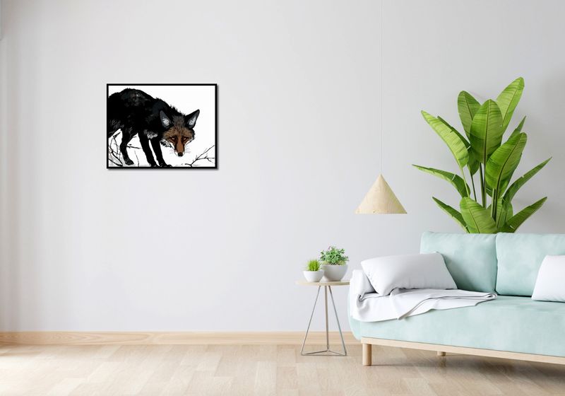 Plakat 65x50cm Nieufny Lis zdjęcie 4