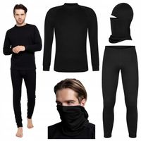 Bielizna Termoaktywna Męska M Bluza Spodnie Ciepłe Z Meszkiem Płaskie