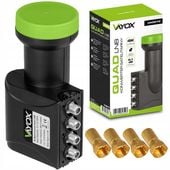 KONWERTER SATELITARNY QUAD NA 4TV DEKODERY 4 WYJŚCIA MULTIROOM 4K