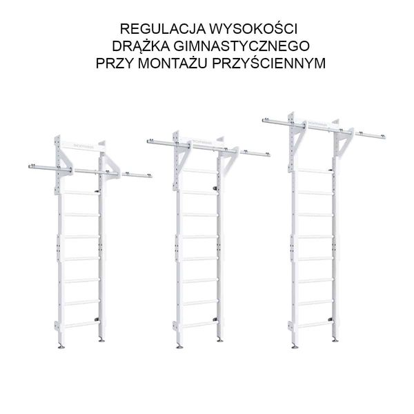 Drabinka gimnastyczna Eco 2 biała zdjęcie 5