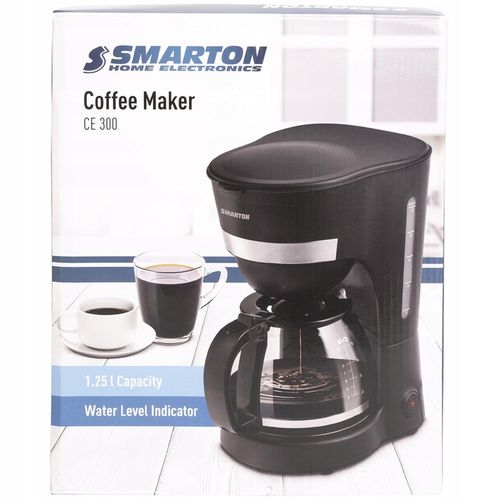 Ekspres do Kawy Przelewowy Smarton CE 300 1,25 Litra 600W Czarny na Arena.pl