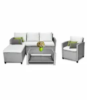 ZESTAW MEBLI OGRODOWYCH NAROŻNIK SOLIDNY NOWOCZESNY NA TARAS DO OGRODU 5el.