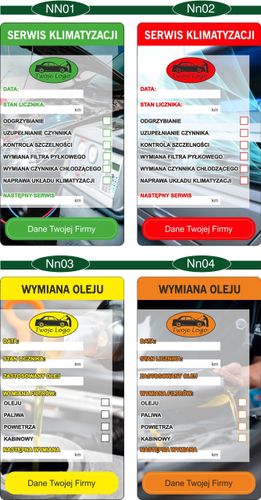 NAKLEJKI WYMIANA OLEJU ROZRZĄDU olejowe 200 szt na Arena.pl