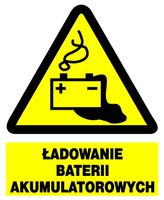 ZOO-55 ZNAK BHP ŁADOWANIE BATERII AKUMULATOROWYCH