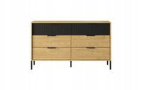 Komoda Laski meble 138,2 x 38 x 81,2cm dąb matowe