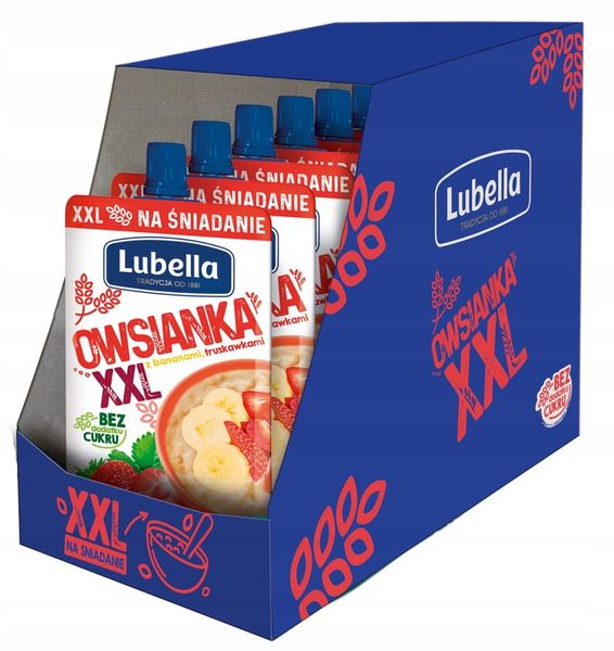 Mus Owsianka Lubella XXL banan truskawka 10x170g zdjęcie 1