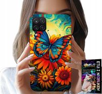 ETUI DO SAMSUNG GALAXY A22 5G - MOTYLE MOTYLKI KWIATKI RÓŻE OBUDOWA