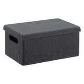 Organizer pojemnik pudełko do przechowywania vega z pokrywką ciemny szary