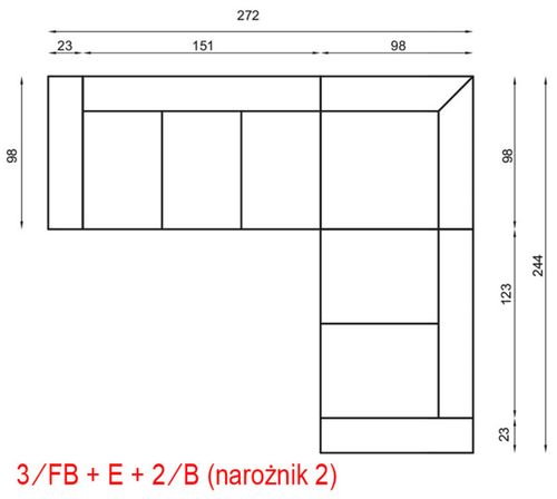Narożnik Modułowy Brookline II na Arena.pl