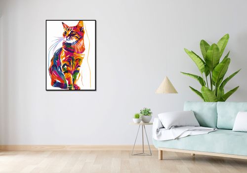 Plakat 67,5x95cm Nasycony Kot na Arena.pl